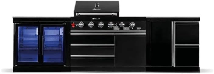 GORILLER Kühlschrank M7, Edelstahl, Schwarz