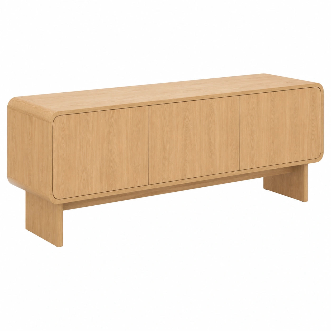 Moderner TV-Schrank 140 cm mit 3 Türen in Buchenholzoptik