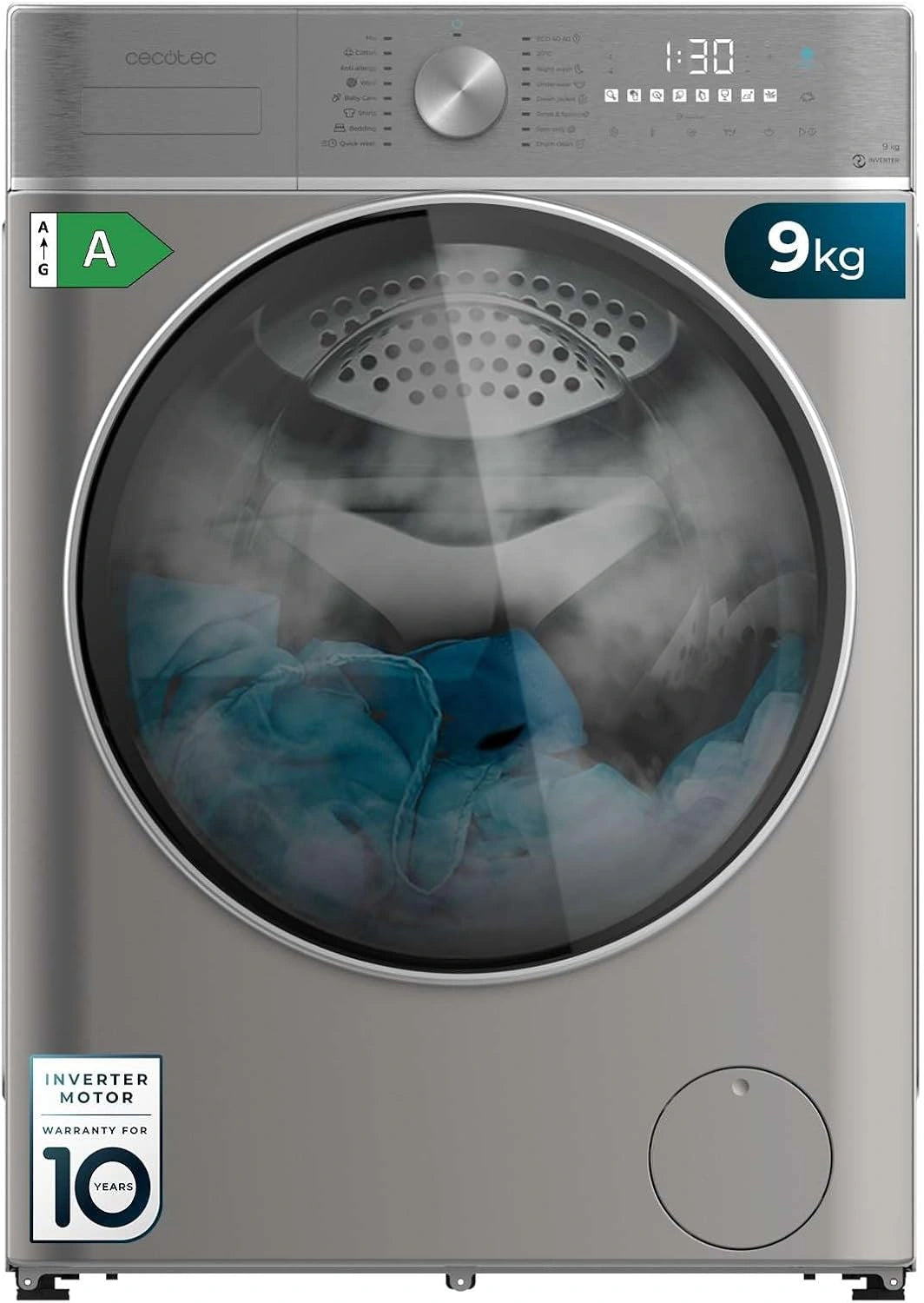 Cecotec Waschmaschine DressCode 9800, Fassungsvermögen 9 kg