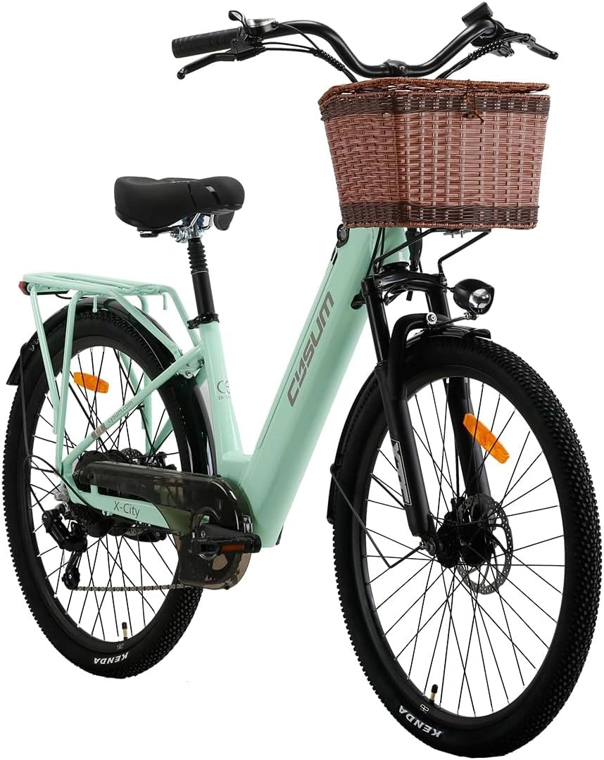 cysum E-Bike, 26 Zoll, Reichweite bis 25 km, 10,4 Ah, 48 V