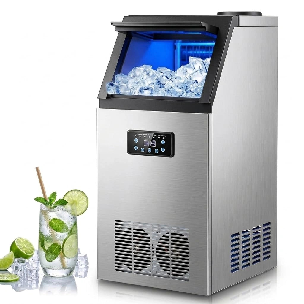 CO-Z Eiswürfelmaschine 73kg/24h, Edelstahl