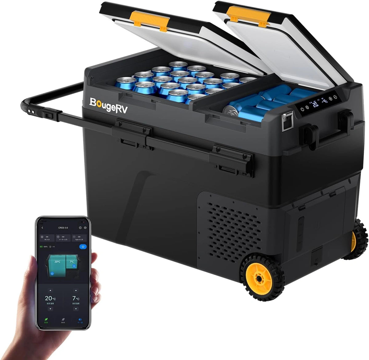 BougeRV Elektrische Kühlbox CRD2, 49 L