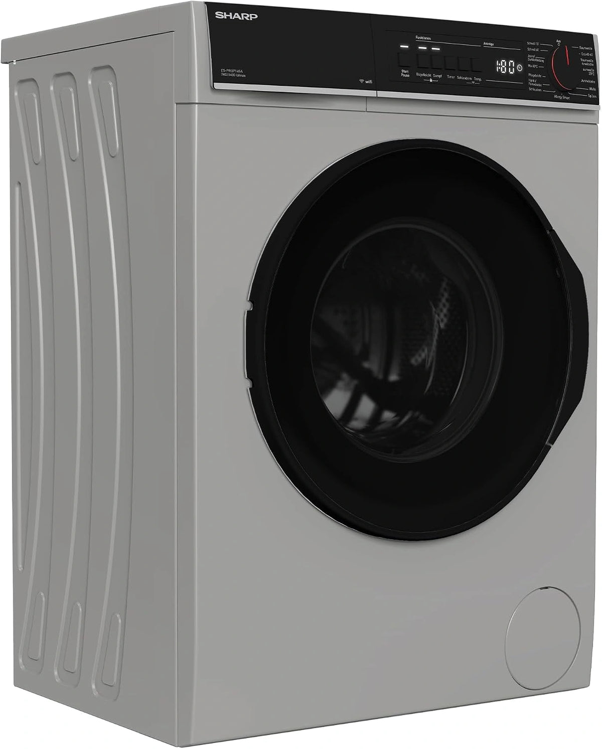 SHARP Waschmaschine ES-PRO714SA-DE, Fassungsvermögen 7 kg, WLAN, Silber
