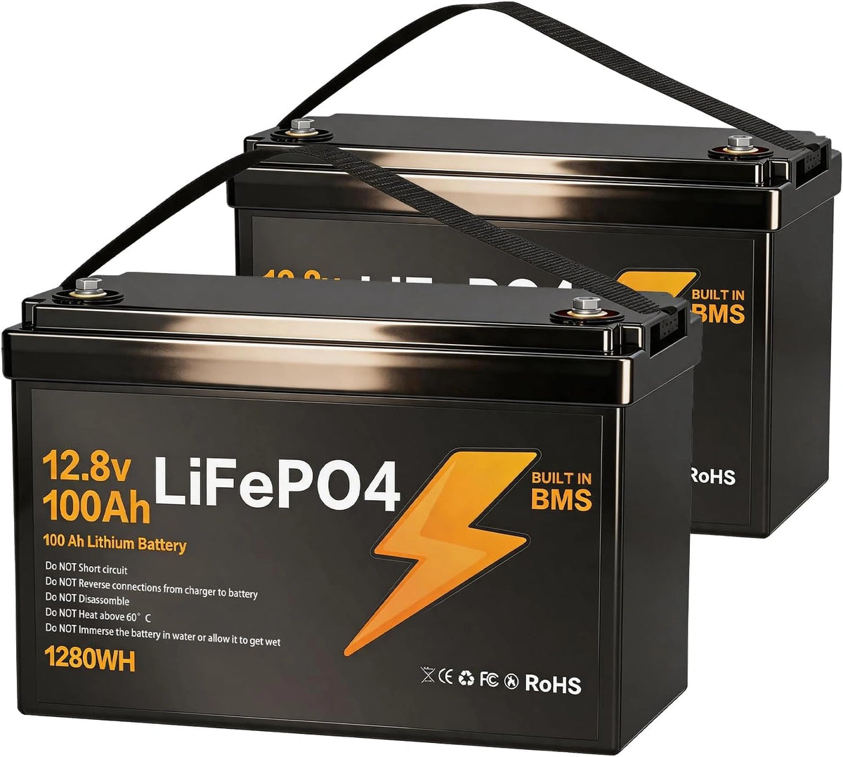 TPSOJJY Akku LiFePO4, 1280 Wh, 100 Ah, 12 V