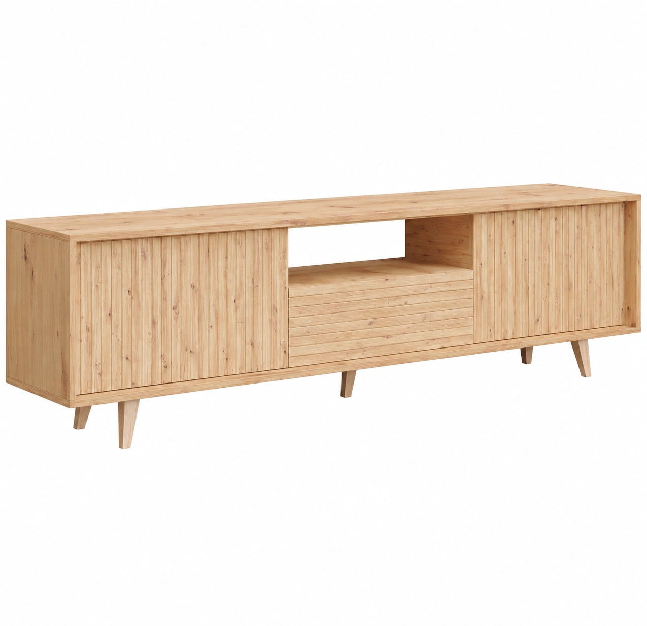 Wohnzimmermöbel-Set Ferido I: Kommode, Couchtisch und TV-Lowboard in Eiche Artisan