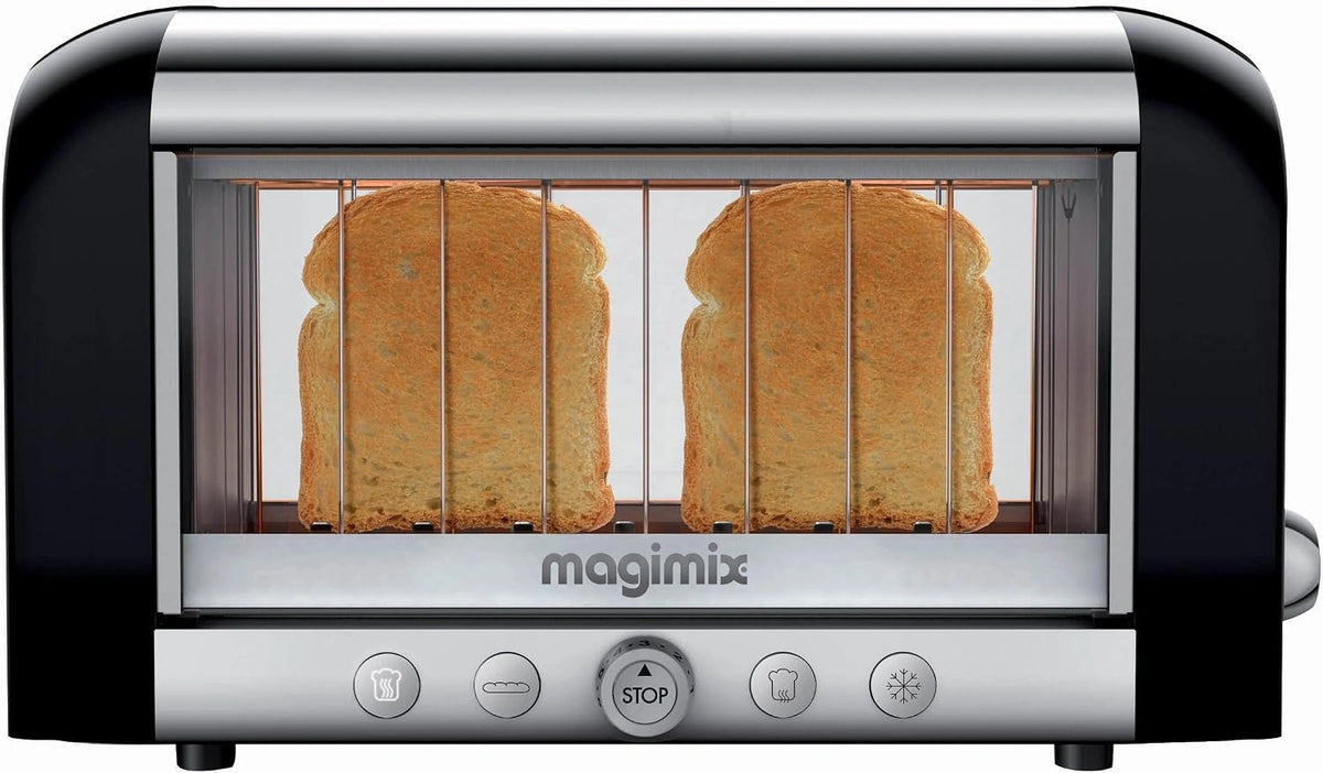 Magimix Toaster, Edelstahl, Schwarz