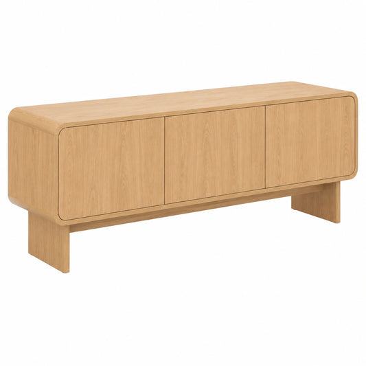Moderner TV-Schrank 140 cm mit 3 Türen in Buchenholzoptik