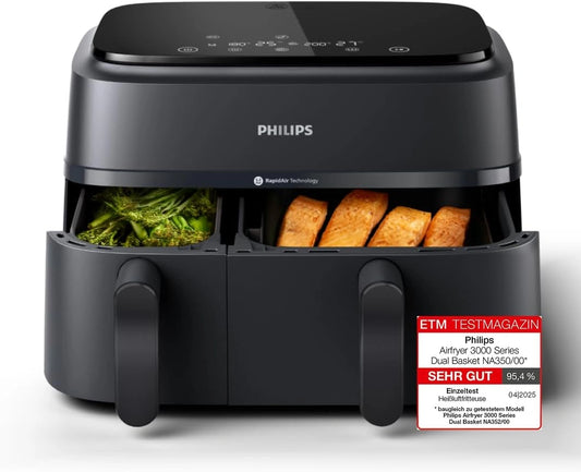 PHILIPS Friggitrice ad aria Basket 3000, 9 L, Nero