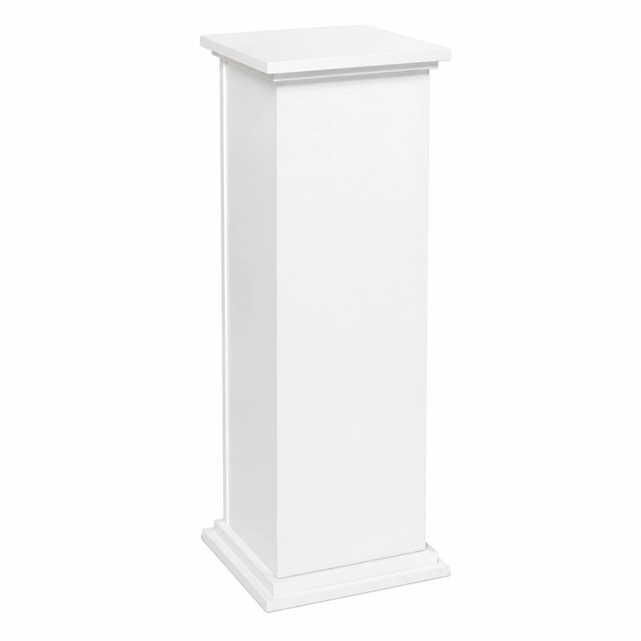 FMD Dekosäule Essex 2, Holzoptik, Weiß, 30x30x89 cm