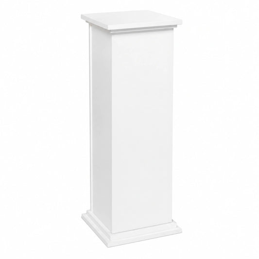 FMD Dekosäule Essex 2, Holzoptik, Weiß, 30x30x89 cm