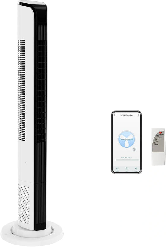 Bonnlo Turmventilator, Fernbedienung, Weiß