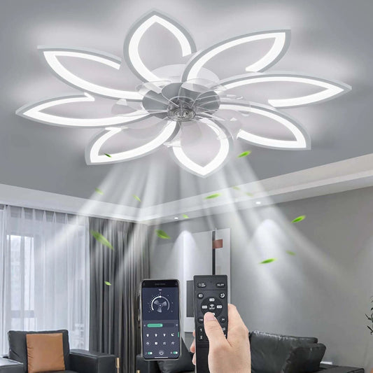 YUNZI Deckenventilator, Fernbedienung, Weiß