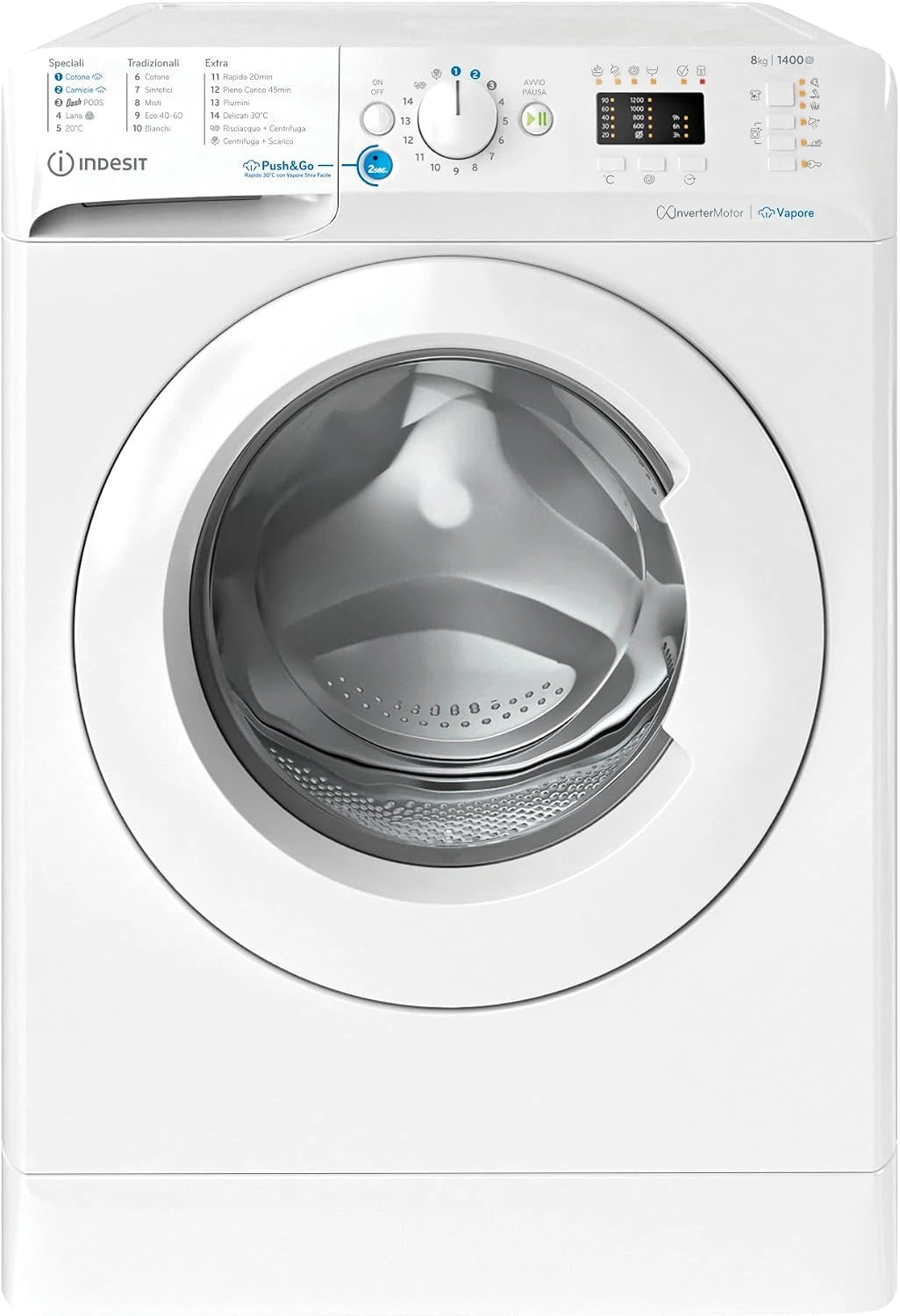 Indesit Frontlader-Waschmaschine, freistehend