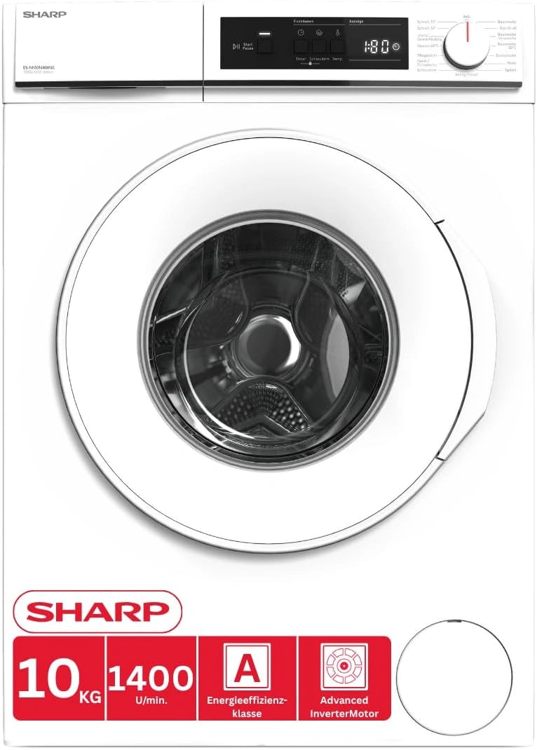 SHARP Frontlader-Waschmaschine ES-NFA014WWNA-DE, Weiß