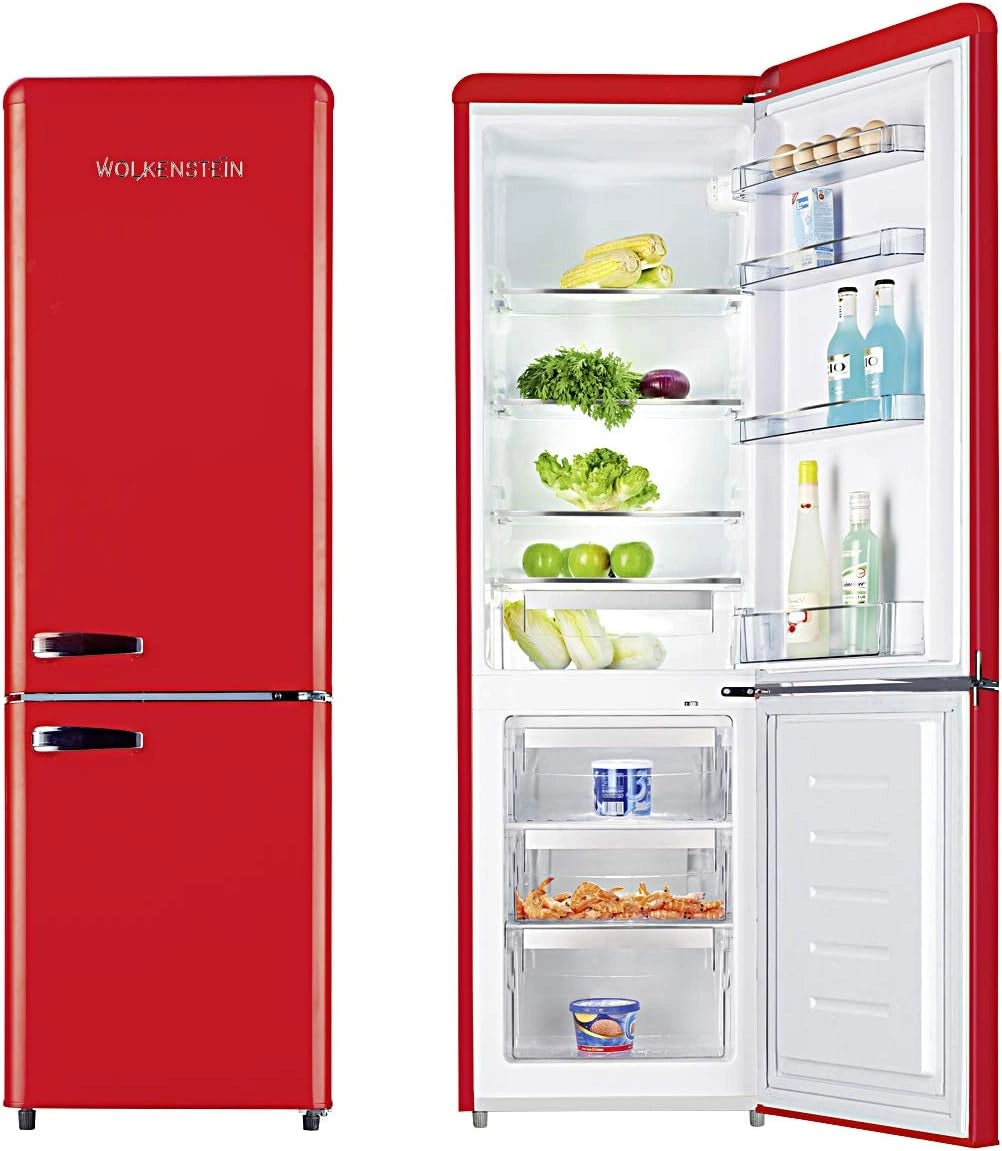 Wolkenstein Kühl-Gefrierkombination KG250.4RT, 249 L, Rot
