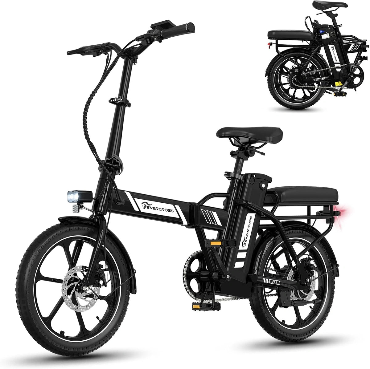 EVERCROSS E-Bike, 20 Zoll, Reichweite bis 25 km