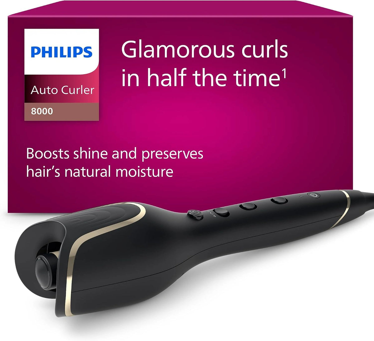 PHILIPS Lockenstab Lockenstab 8000, Schwarz