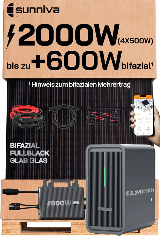 SUNNIVA Balkonkraftwerk, 2,24 kWh