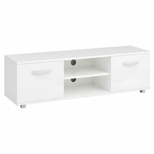 Vida Designs Cosmo TV-Schrank, 2-türig, modern, Hochglanz & Matt, MDF, Weiß, 140 cm