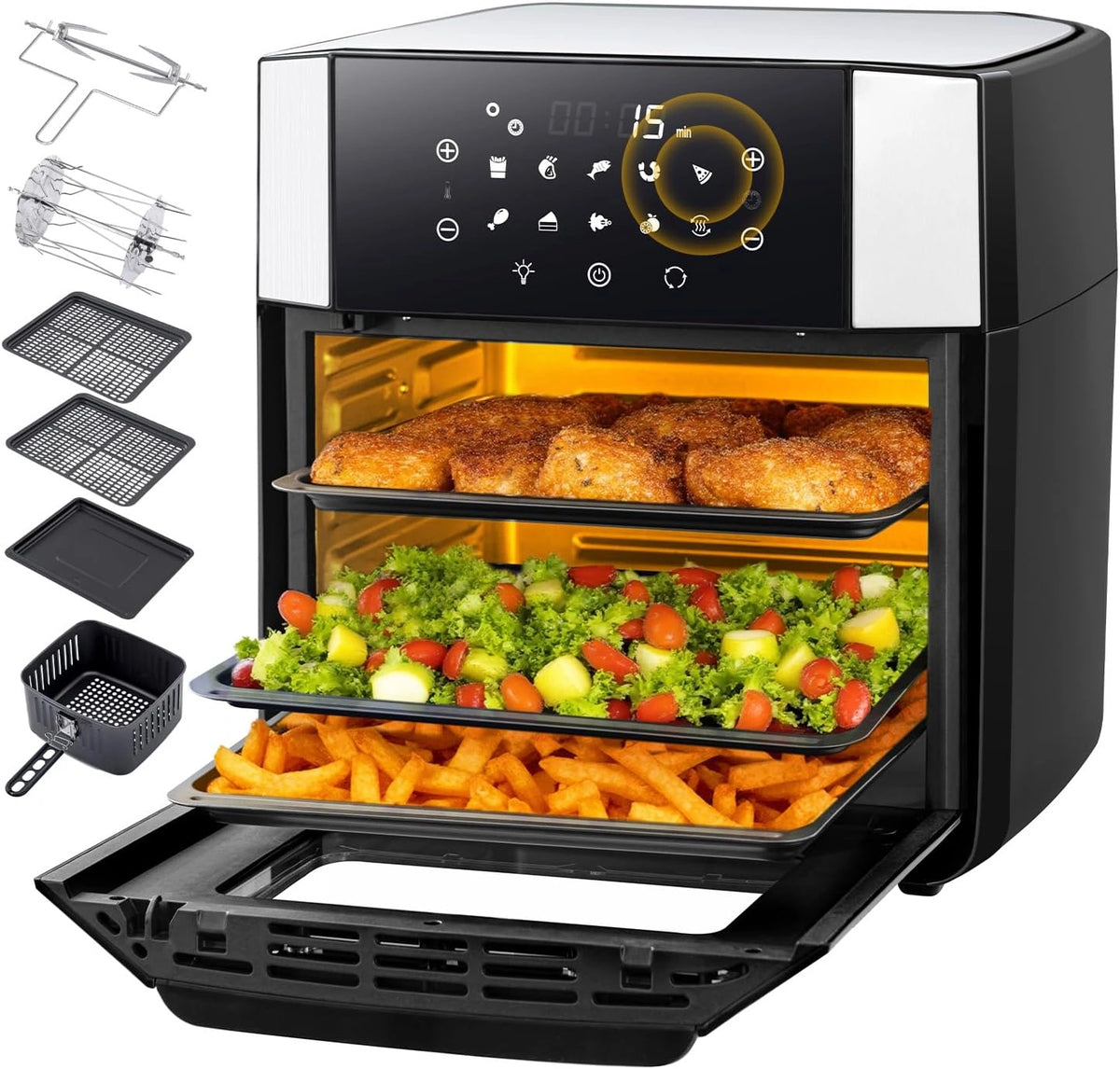 LLIVEKIT Einbaubackofen, Umluft