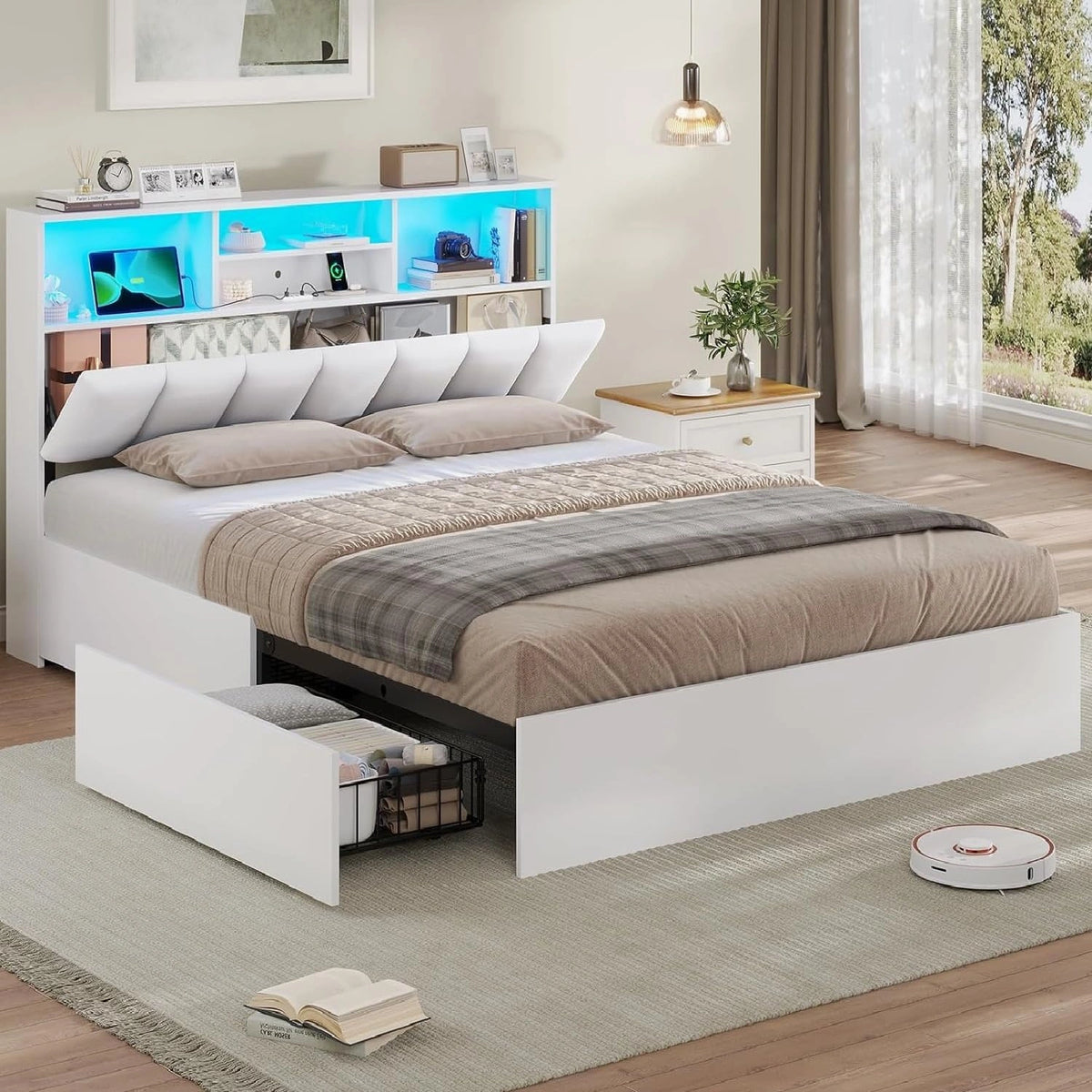 AOGLLATI Bett Bett 140, Weiß