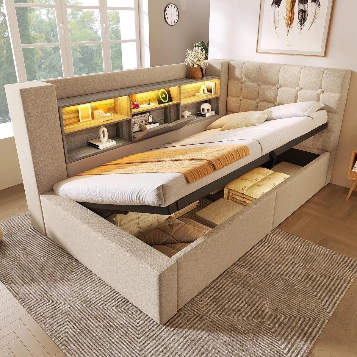 Kebnor Bett, Beige